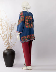 BLUE DOBBY APPLIQUÉ KURTI