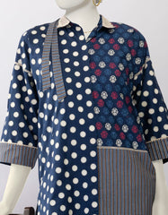 BLUE LAWN DYED KURTI