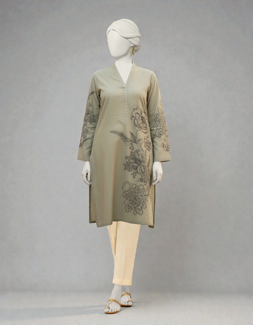 GREEN LAWN DIGITAL PRINTED KURTA