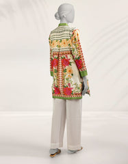 OFF WHITE LAWN DIGITAL PRINTED KURTI