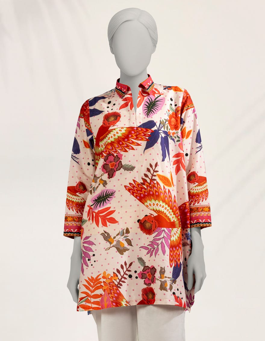 MULTICOLOR LAWN DIGITAL PRINTED KURTI