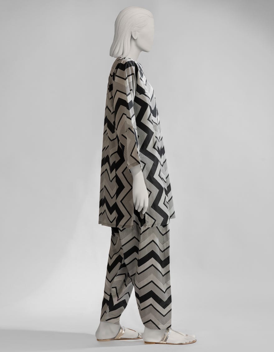 BLACK LAWN PRINTED KURTI