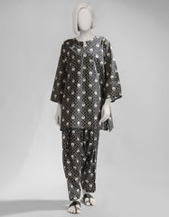 BLACK LAWN PRINTED KURTI
