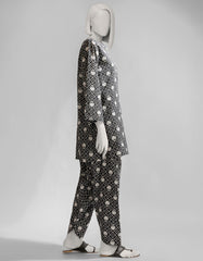 BLACK LAWN PRINTED KURTI