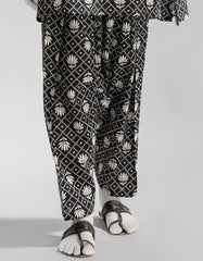 BLACK LAWN PRINTED SHALWAR