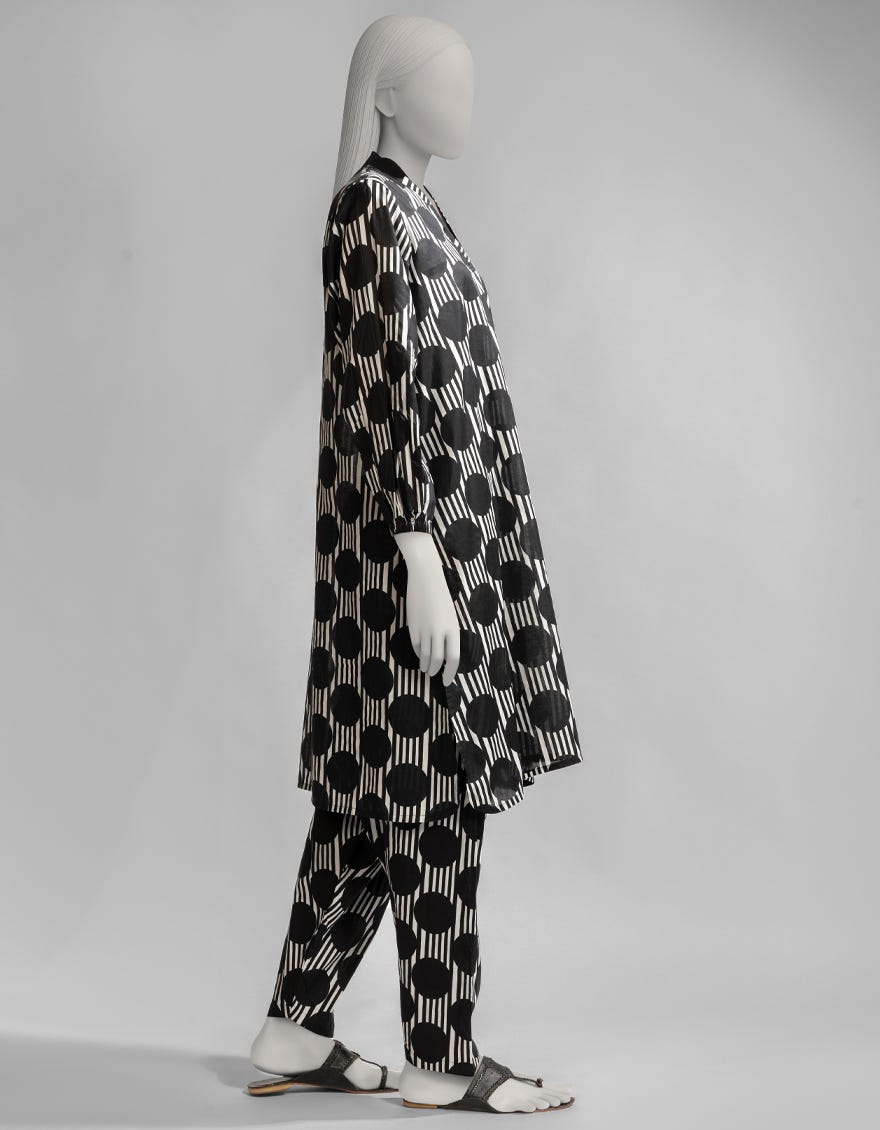 BLACK LAWN PRINTED KURTI