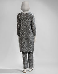 BLACK LAWN PRINTED KURTI