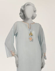 BEIGE DOBBY EMBROIDERED KURTI