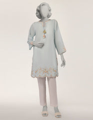 BEIGE DOBBY EMBROIDERED KURTI