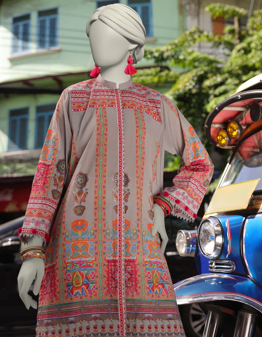 GREY LAWN PRINTED UNSTITCHED 2PC | JLAWN-S-JST-25-2027