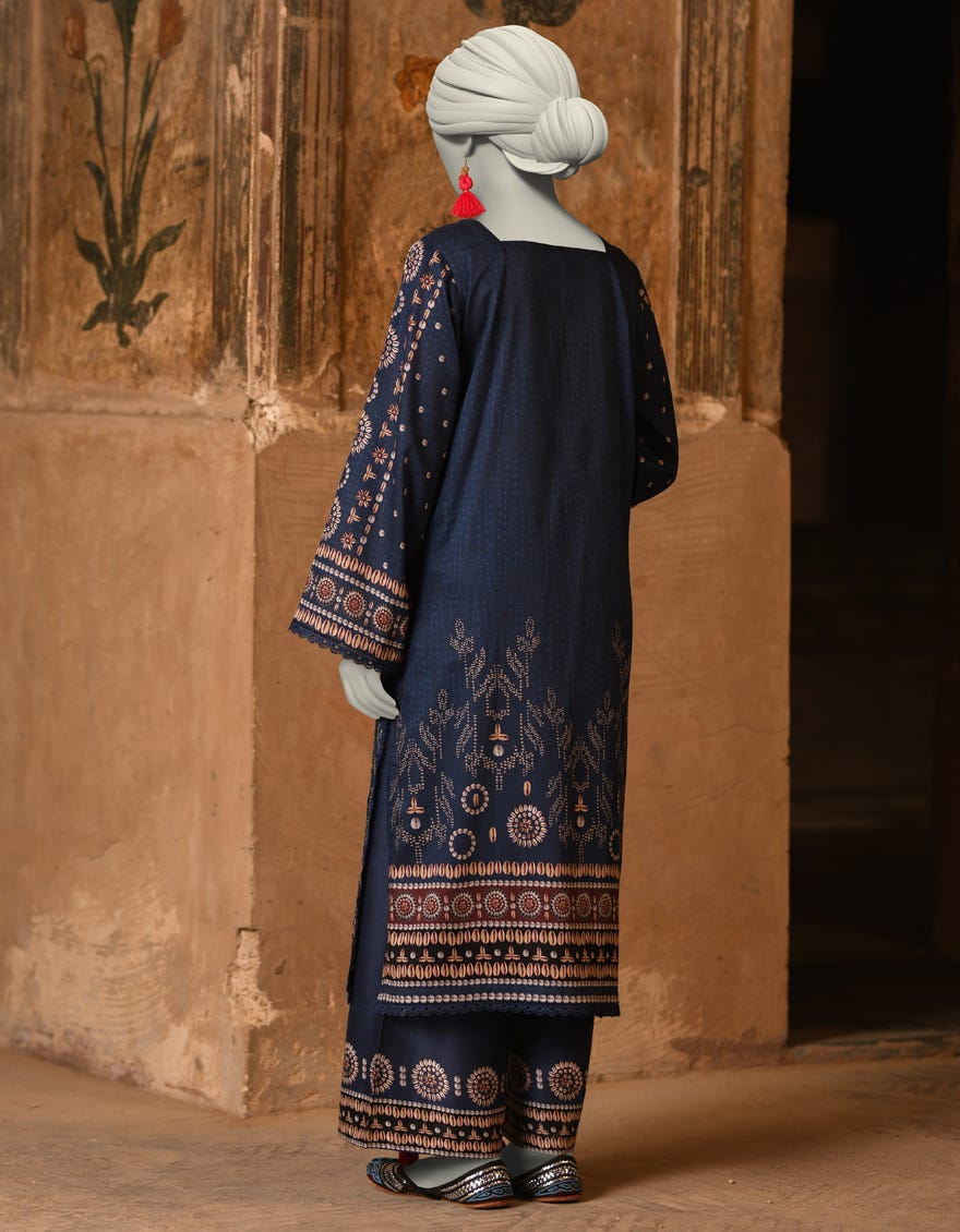 MULTICOLOR LAWN PRINTED UNSTITCHED 2PC | JLAWN-S-JST-25-2039