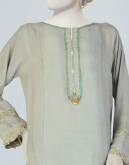 GREEN MAPLE SILK EMBROIDERED 2PC STITCHED