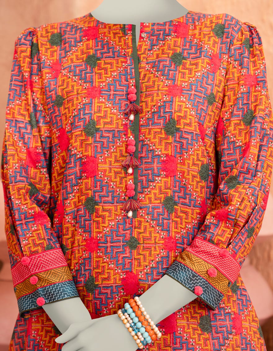 MULTICOLOR LAWN PRINTED UNSTITCHED 2PC