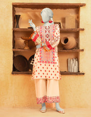 BEIGE CAMBRIC EMBROIDERED UNSTITCHED 2PC