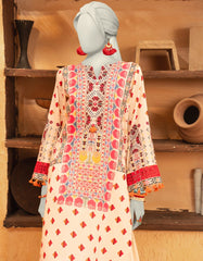 BEIGE CAMBRIC EMBROIDERED UNSTITCHED 2PC