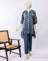 BLUE LAWN EMBROIDERED 2PC STITCHED