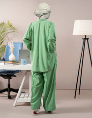 GREEN SLUB DYED 2PC STITCHED | JLAWN-S-JST-25-2095