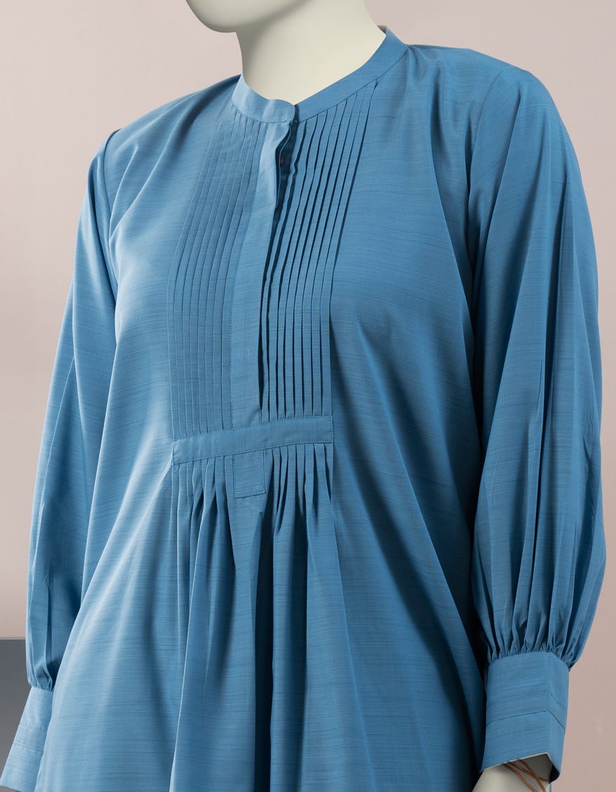 BLUE SLUB DYED 2PC STITCHED | JLAWN-S-JST-25-2096
