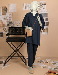 BLUE SLUB DYED 2PC STITCHED | JLAWN-S-JST-25-2107