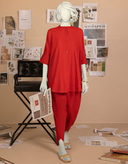 RED DYED SLUB 2PC STITCHED