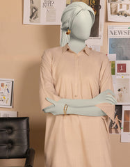 BEIGE SLUB DYED 2PC STITCHED | JLAWN-S-JST-25-2111