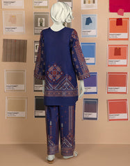 BLUE LAWN DIGITAL PRINTED 2PC STITCHED | JLAWN-S-JST-25-2114