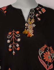 BLACK LAWN EMBROIDERED STITCHED 2PC