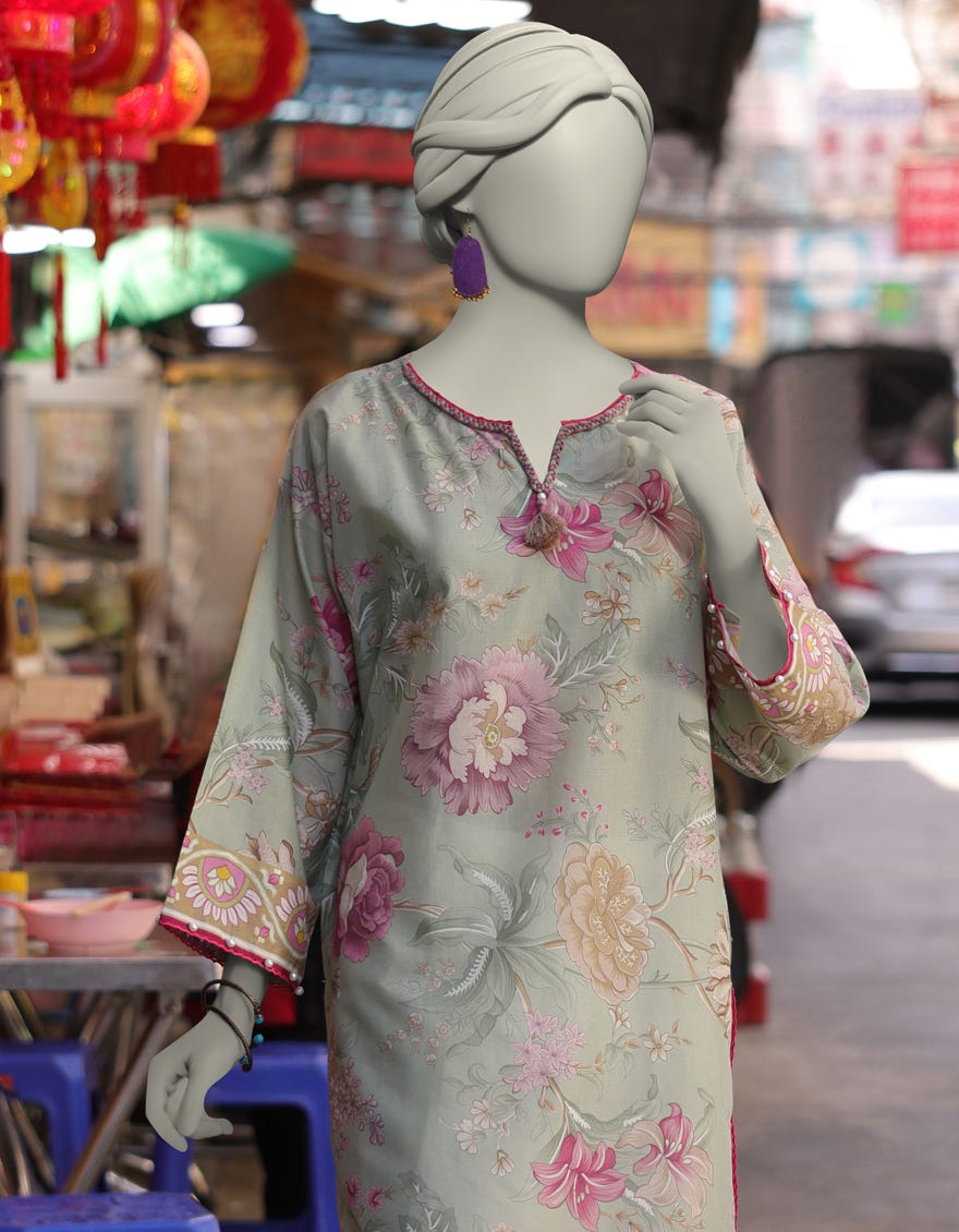 MULTICOLOR LAWN PRINTED UNSTITCHED 1PC | JLAWN-S-JSU-25-902