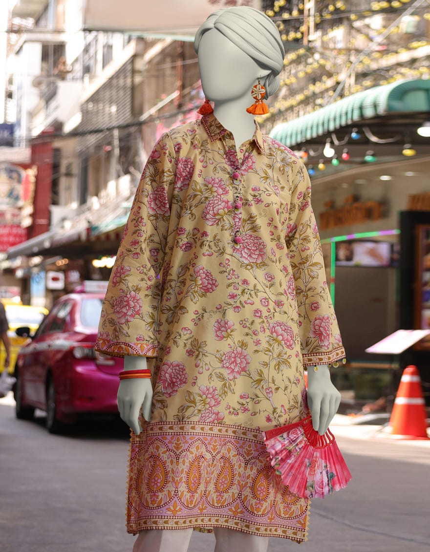 MULTICOLOR LAWN PRINTED UNSTITCHED 1PC | JLAWN-S-JSU-25-906