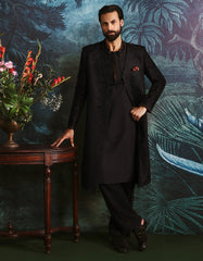Black sherwani
