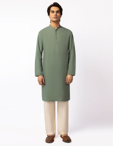 JADE GREEN SEMI-FORMAL KURTA