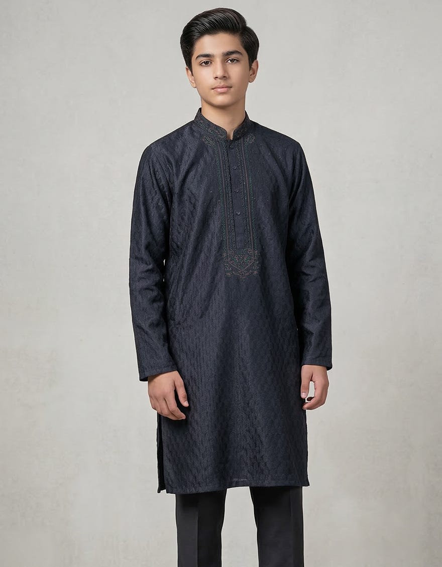BLACK FORMAL KURTA