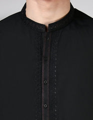 BLACK BLENDED KAMEEZ SHALWAR | JTKS-A-34937