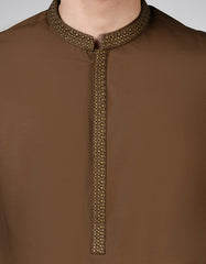 BROWN BLENDED KAMEEZ SHALWAR