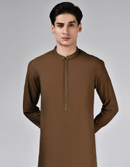 BROWN BLENDED KAMEEZ SHALWAR
