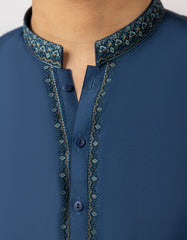 BLUE SEMI-FORMAL KURTA TROUSERS
