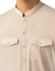 CREAM SEMI-FORMAL KAMEEZ SHALWAR