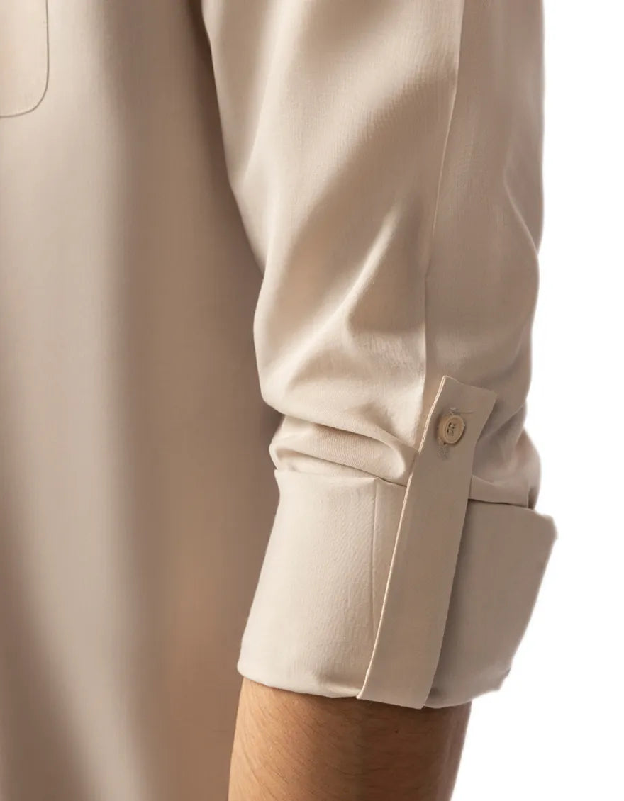 CREAM SEMI-FORMAL KAMEEZ SHALWAR