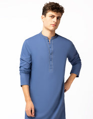 BLUE SEMI-FORMAL KURTA TROUSERS