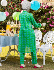 GREEN LAWN PRINTED KURTI | JYGK-S-JTS-25-4005