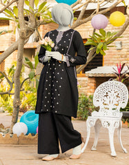 BLACK LAWN EMBROIDERED KURTI | JYGK-S-JTS-25-4014