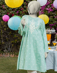 GREEN LAWN EMBROIDERED KURTI | JYGK-S-JTS-25-4016