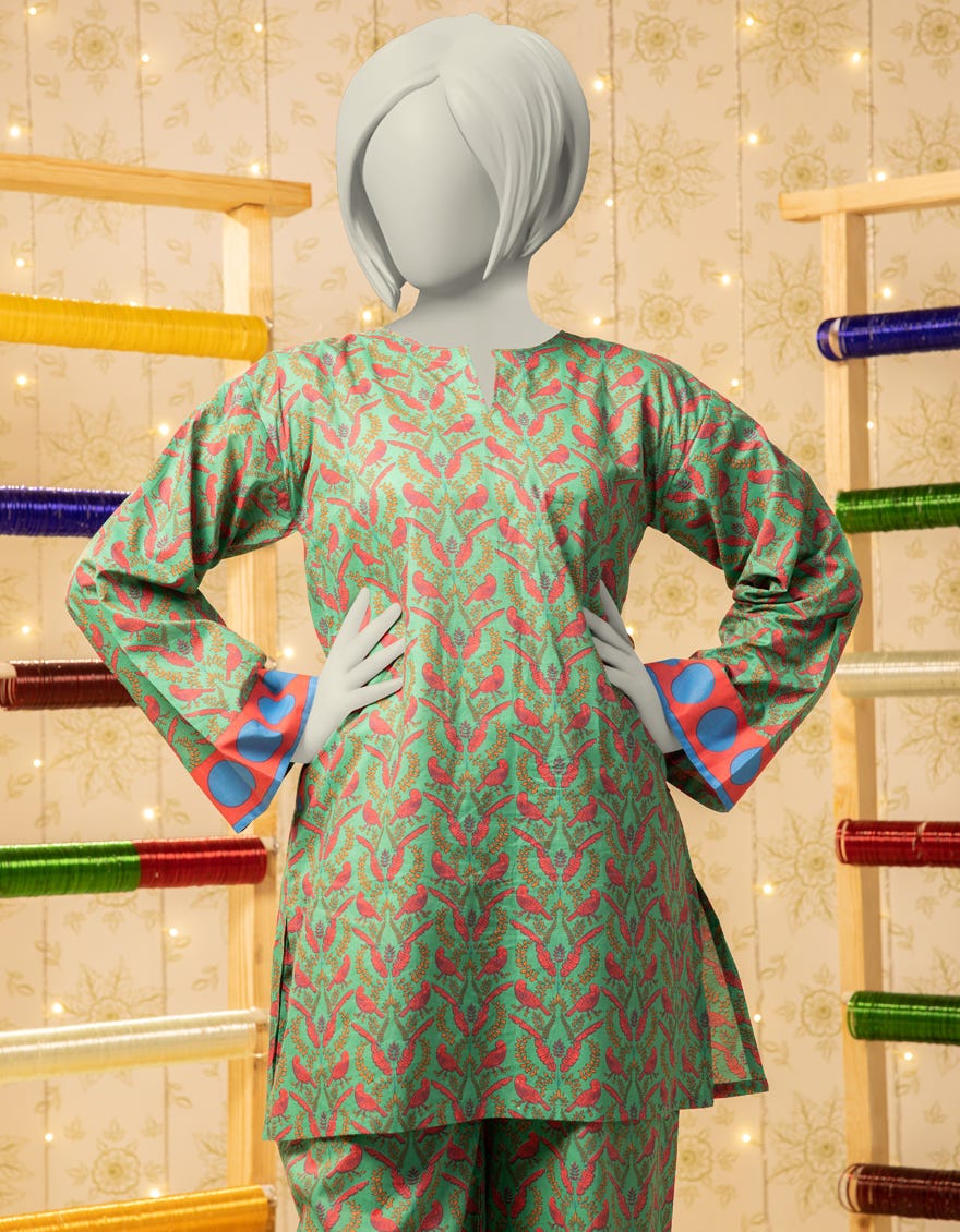 GREEN LAWN PRINTED KURTI