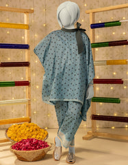 BLUE LAWN PRINTED KURTI
