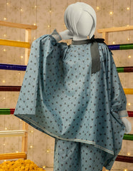 BLUE LAWN PRINTED KURTI