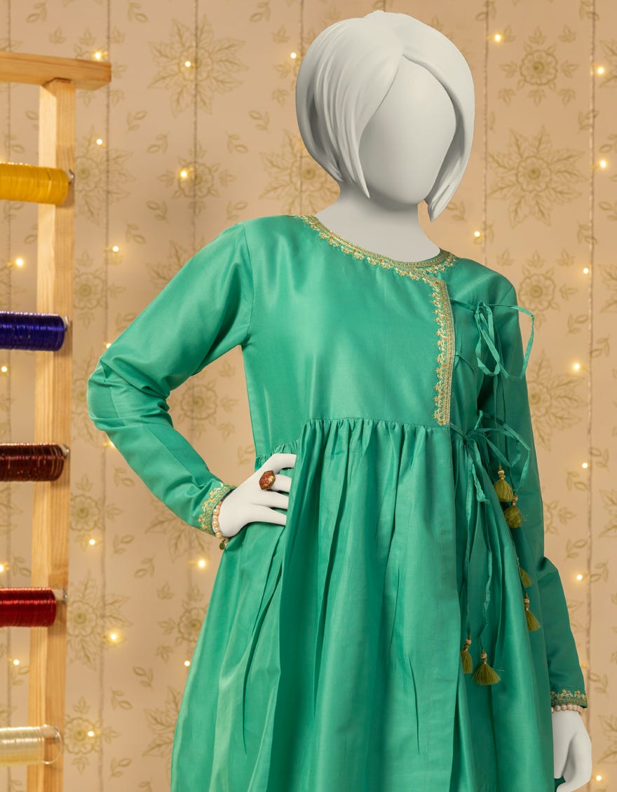GREEN LAWN EMBROIDERED KURTI