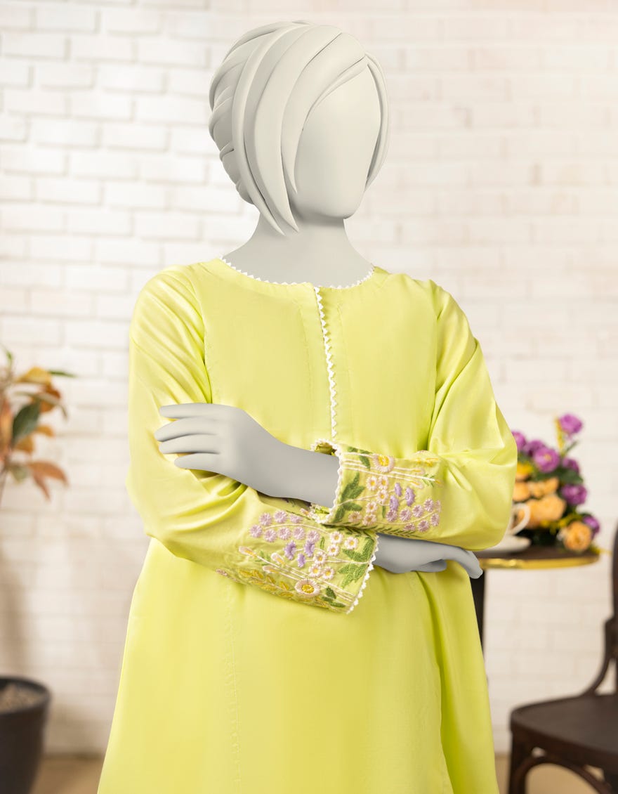 GREEN LAWN EMBROIDERED KURTI