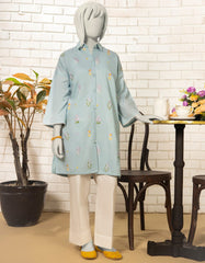 BLUE LAWN EMBROIDERED KURTI