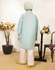 BLUE LAWN EMBROIDERED KURTI
