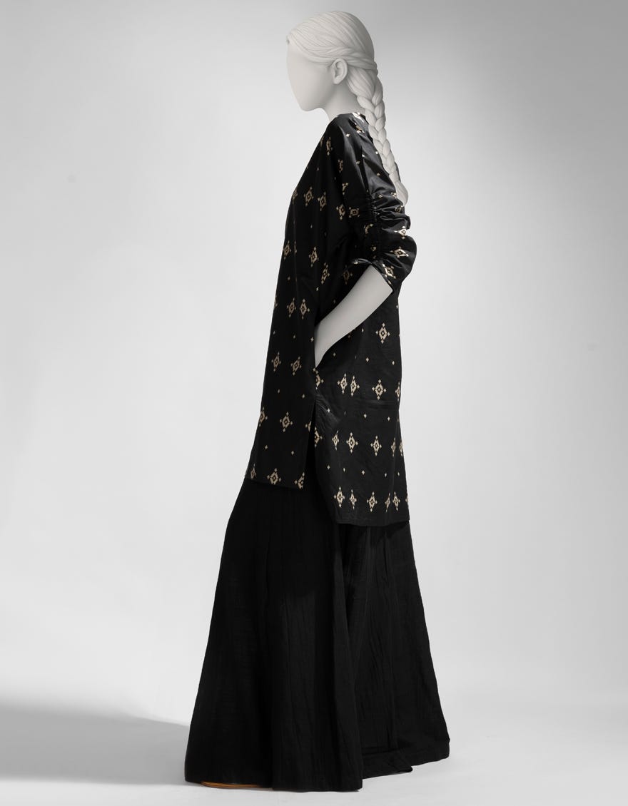 BLACK LAWN PRINTED KURTI